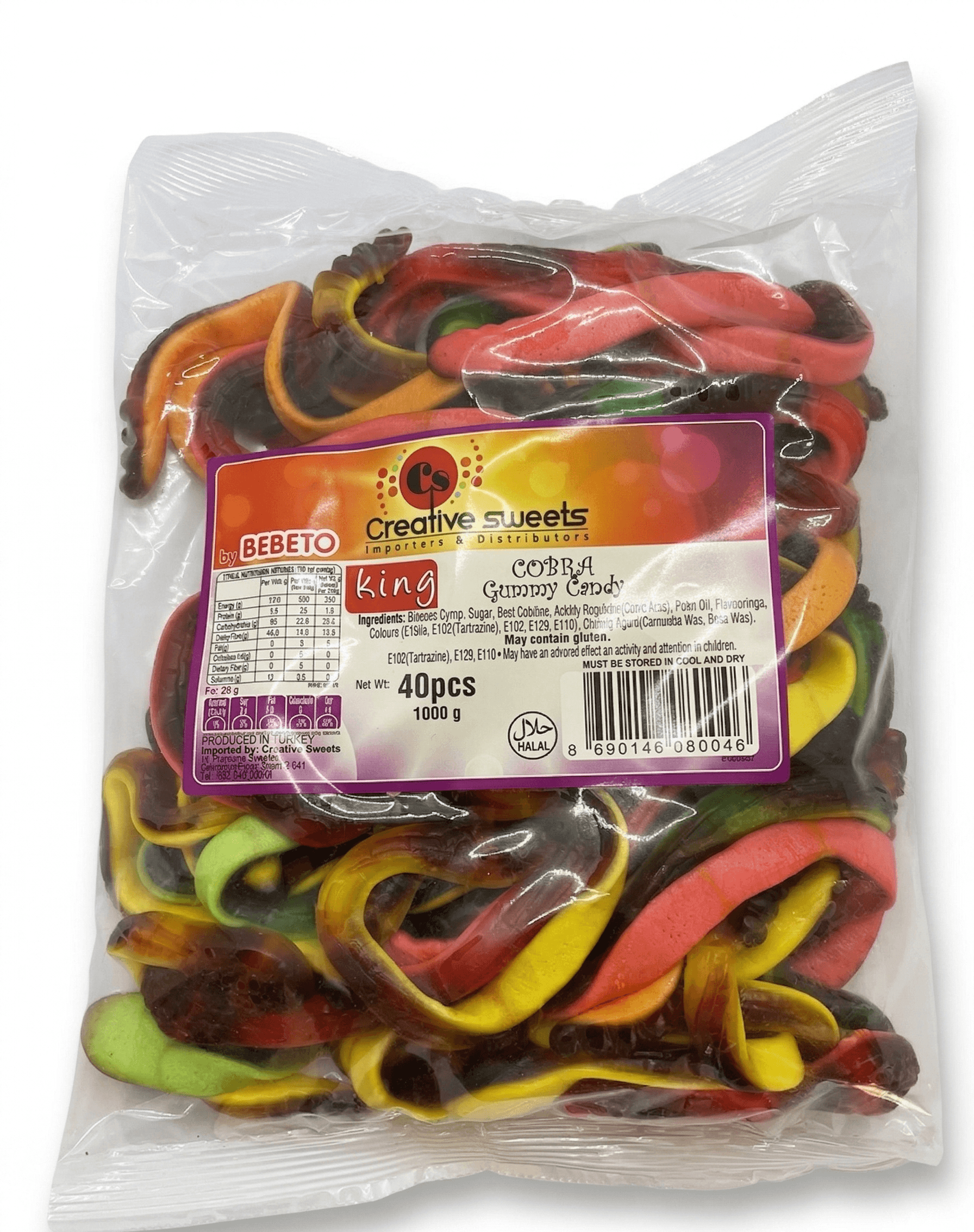 Bebeto - Cobra Gummy Candy 1kg