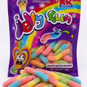 Jelly Fun 250g - Sour Neon Worms
