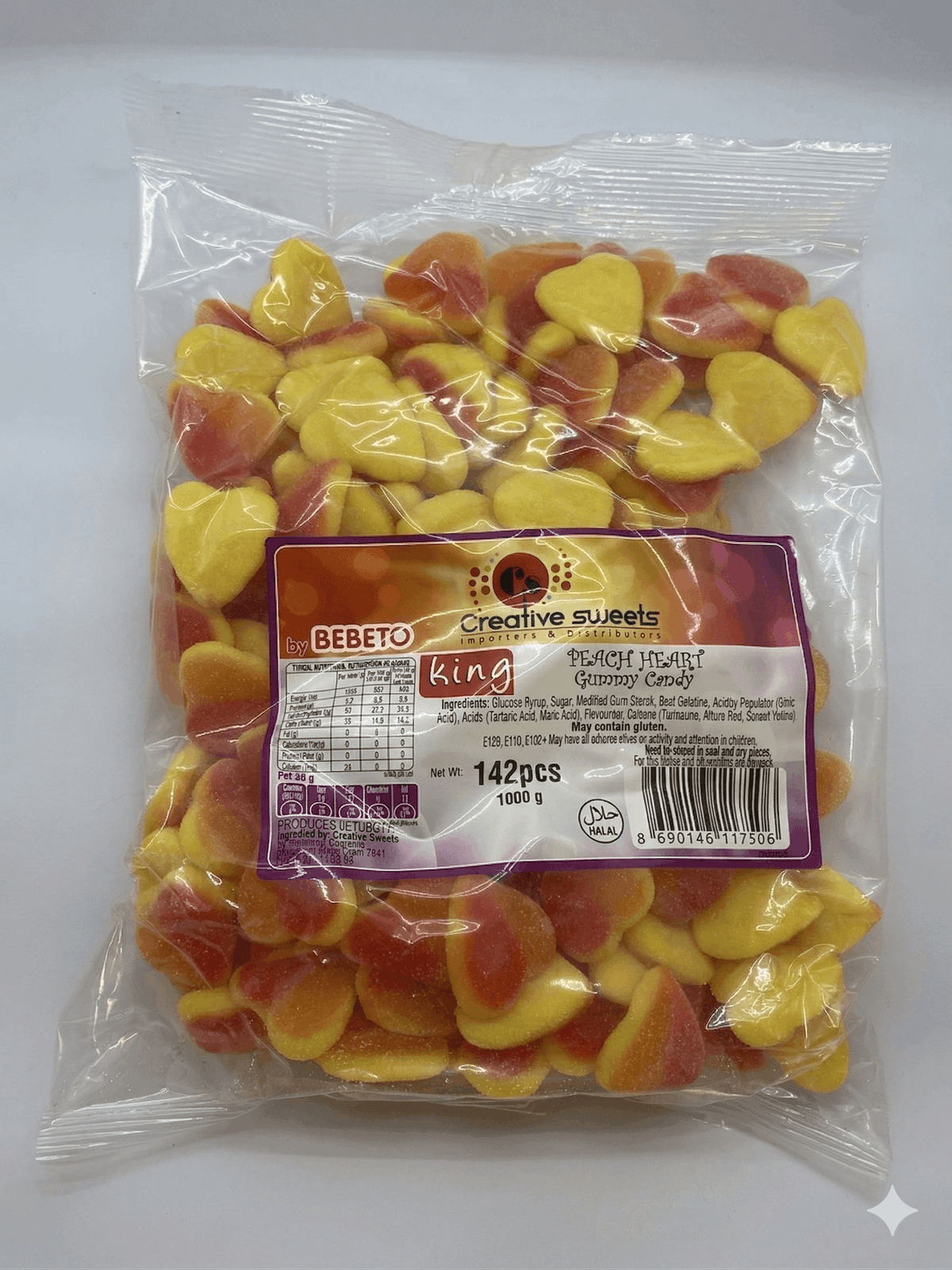 Bebeto - Peach Heart Gummy 1kg