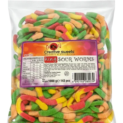 Bebeto - Sour Worms 1kg