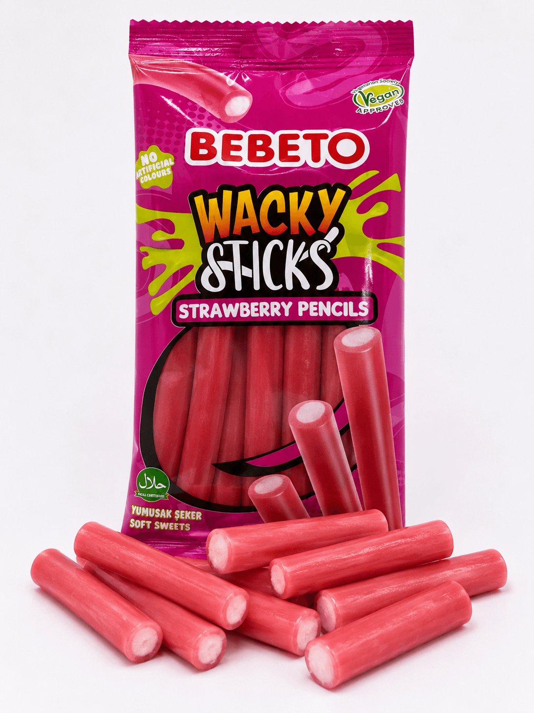 Bebeto Wacky Sticks Strawberry Pencils (140g)