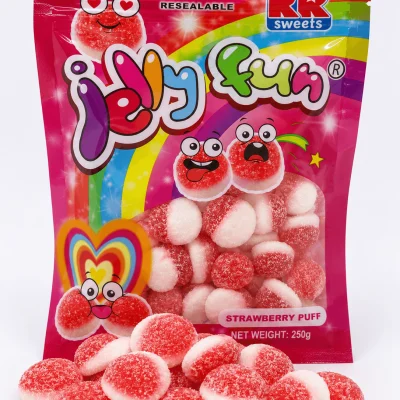 Jelly Fun 250g - Strawberry Puffs