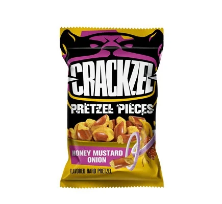 Crackzel Honey Mustard and Onion pretzel pieces 85g pack