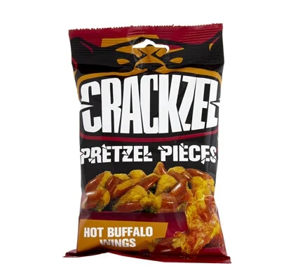 Crackzel Hot Buffalo Wings pretzel pieces 85g pack